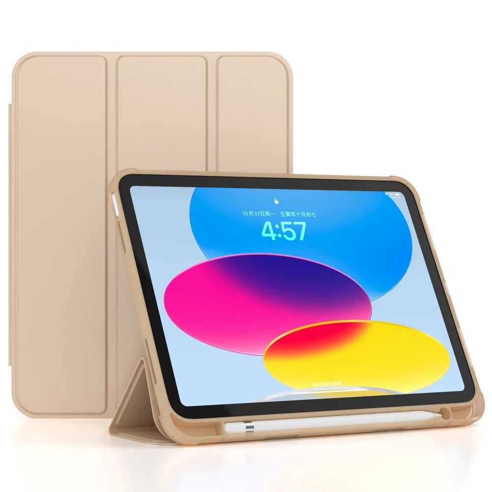 For iPad 10 10th Generation Case with Pencil Holder Silicone Back Cover For iPad Pro 11 Air 5 10 9 10 2 9th 10th Gen 2022 A2696