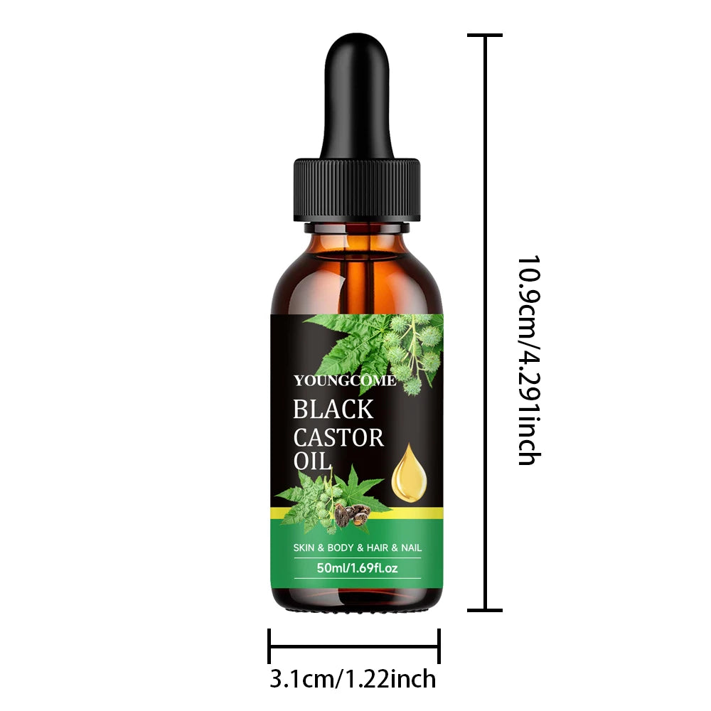 Black Castor Oil Healthy Organic Castor Oil Improves Hair Line Toughness Nourishes The Body Skin Hair Massage Moisturizing 60ml