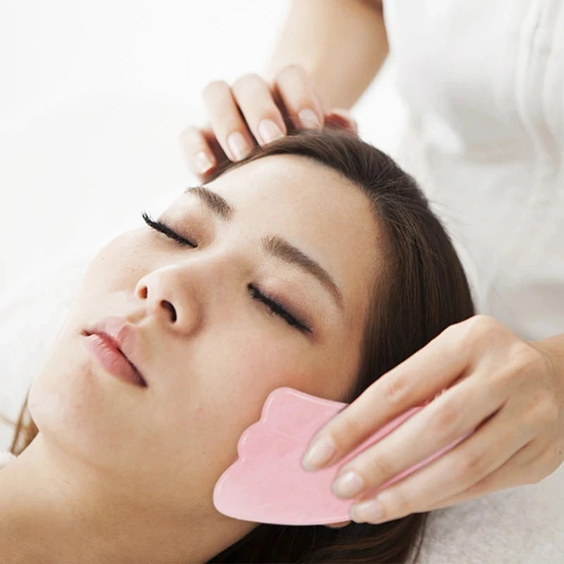 Rose Quartz Gua Sha Board Natural Jade Gouache Scraper Massager Facial Lifting SPA Acupuncture Skin Care Anti-Aging Beauty Tool