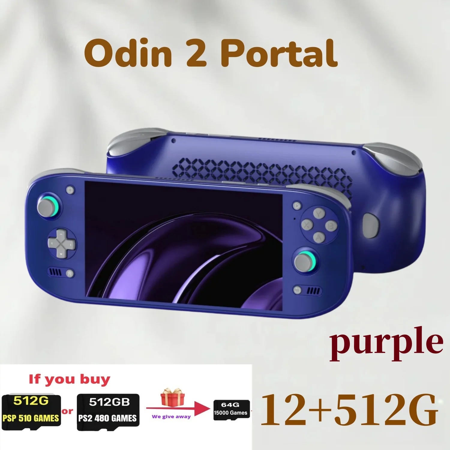 AYN Odin 2 Portal Handheld Game Console 7 Inch 120HZ Screen Android13 8000mAh 8Gen2 Open Source Portable Console PSP PS2 Gift