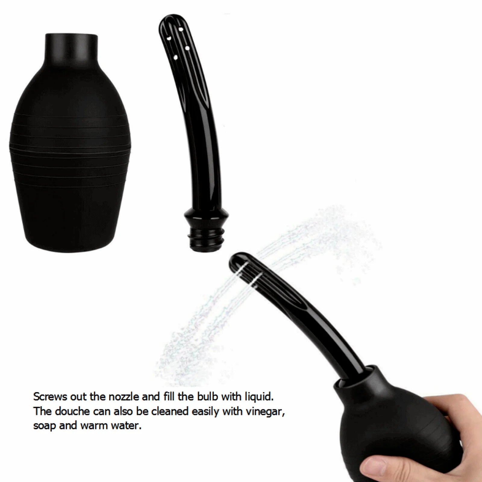 Intimate Goods Enema Cleaning Container Masturbator Anal Shower Vagina Cleaner Douche Anal Cleaner for Men Women Enema Bulb