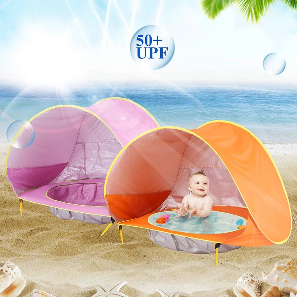Baby beach tent Waterproof Sun Shelter UV-protecting Sunshelter with Pool Kid Outdoor Camping Sunshade Beach sunshelter UPF 50+