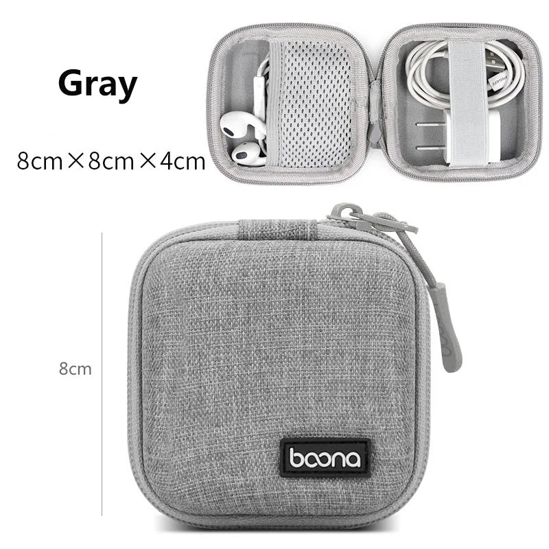 Shockproof Electronics Organizer Case for Power Adapter Cable Storage Bag Bluetooth Earphone Case Travel Small Tech Gadget Pouch