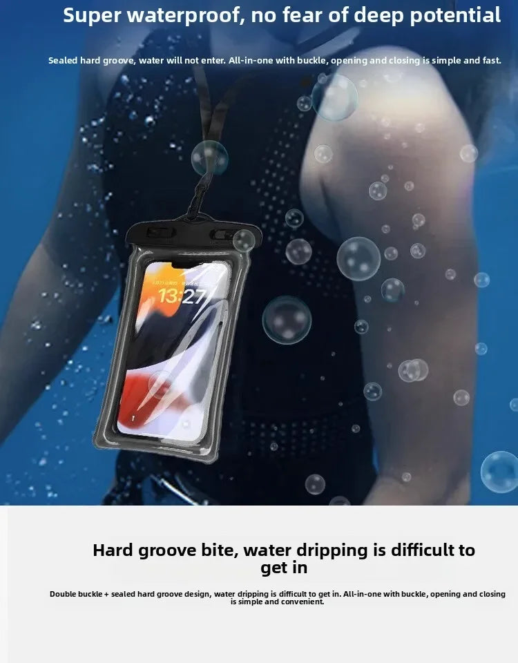 Floating Waterproof Phone Pouch Universal Water Resistant Phone Case Under 7.2 Inches Phone Dry Bag Essential for Water Sport