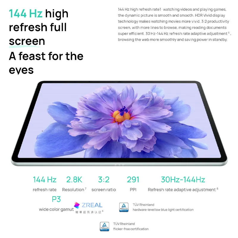 HUAWEI MatePad 11.5S smart WIFI 144Hz high refresh full screen, Huawei Notes, professional PC-level WPS 8800mAh battery