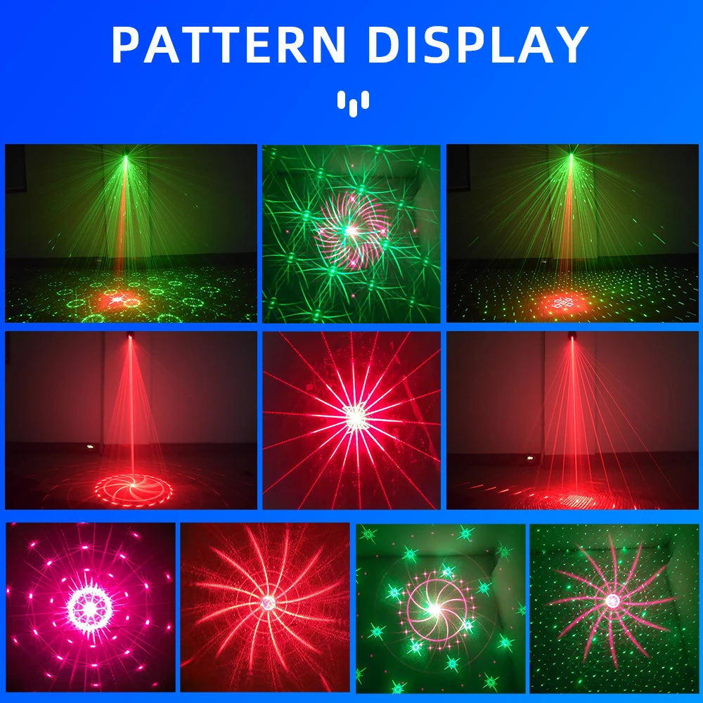 Mini 60  Patterns Projector Party Effect Lights DJ Disco Holiday Christmas Dance Bedroom Decoration Car Lamp Show Gift YR10