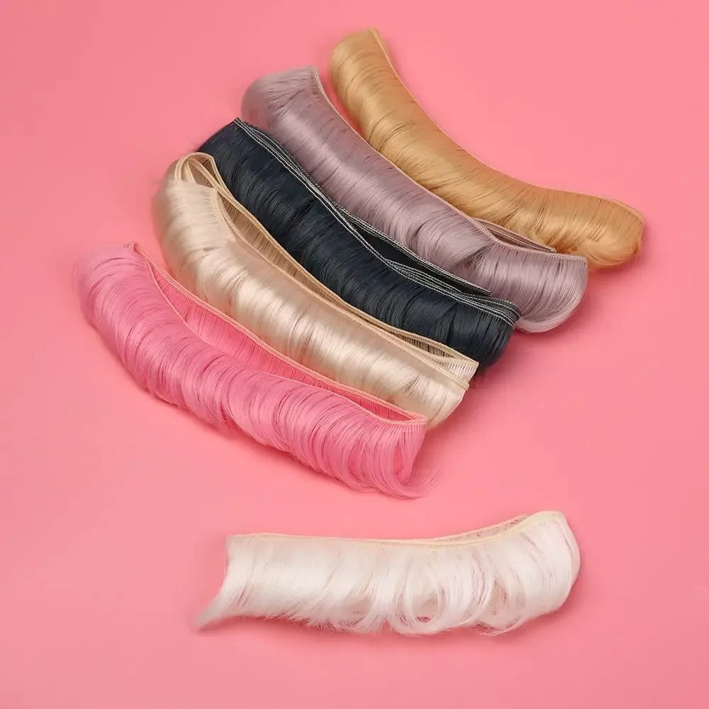 5CM Wigs 1/6 1/4 1/3 Mini Tresses Short Curly Wigs Toy Toupee Doll Fringe Hair Wigs Dolls Accessories Kids Gifts Accessories