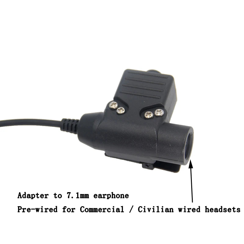 Air Tube 7.1mm U174 Plug Tactical Earpiece headset U94 PTT Mic for Baofeng UV-5R 6R BF-888S UV5R Kenwood PUXING TYT HYT Radio