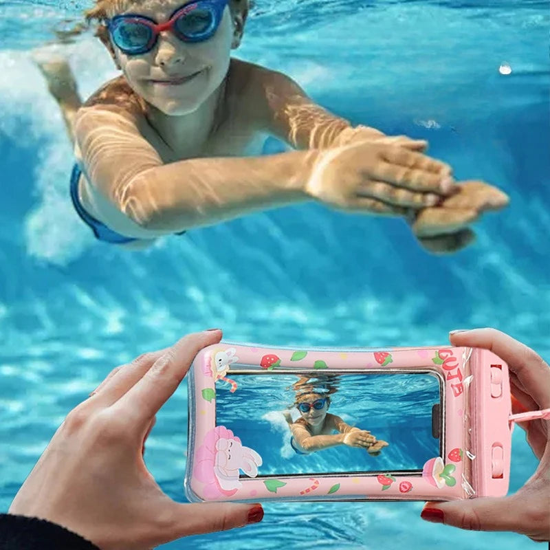 Universal Waterproof Phone Pouch with PVC Airbag Underwater - Touchscreen Case for Swim and Diving 도매 Льготы