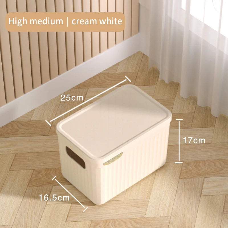 Home Wardrobe Clothes Organizer Plastic Toy Storage Boxes for Bedroom Cabinets Drawers Cosmetic Makeup Doll Accessory Container