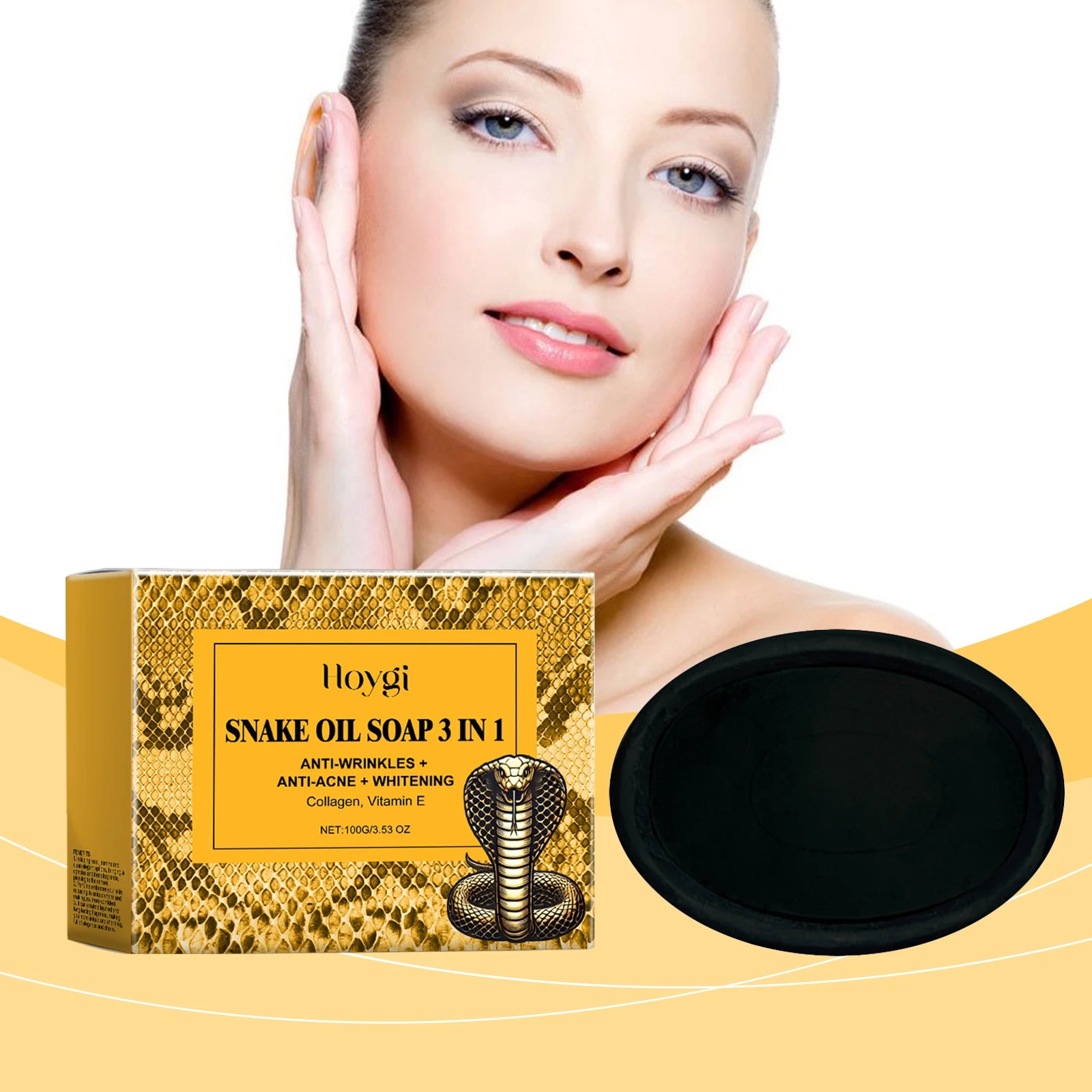 Snake Oil Cleansing Soap - Gentle Facial Cleansing, Leaves Skin Tender & Smooth, Refreshing & Oil-Control Cleansing Soap