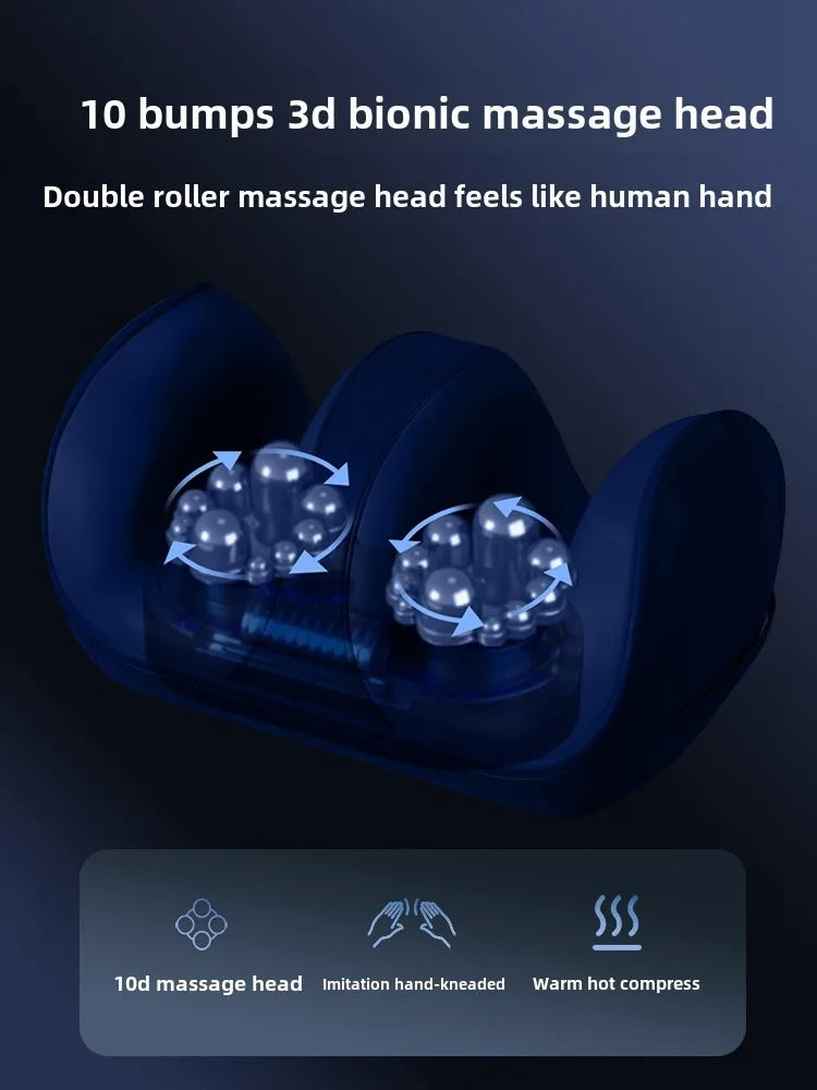 3D Shiatsu Foot Massager for Circulation Relax, Machine with Deep-Kneading Heat, Calf Massager,Ideal Gift for Mom Dad Friends