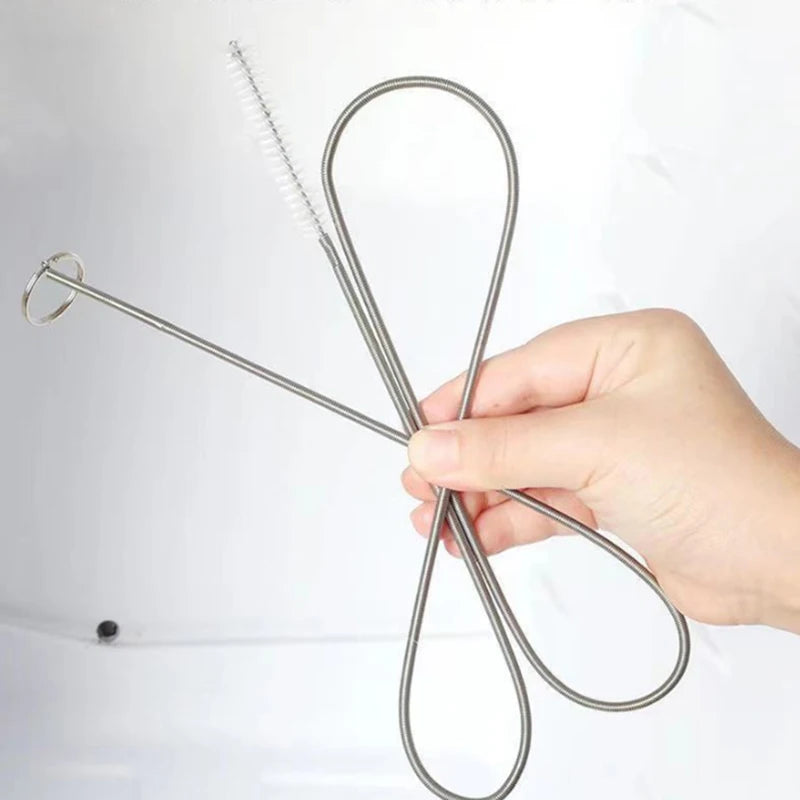 All-inclusive Cleaning Tools Set with Anti-Clog Feature- Brush, Hose, Syringe, Fridge Drain Hole Cleanser and more