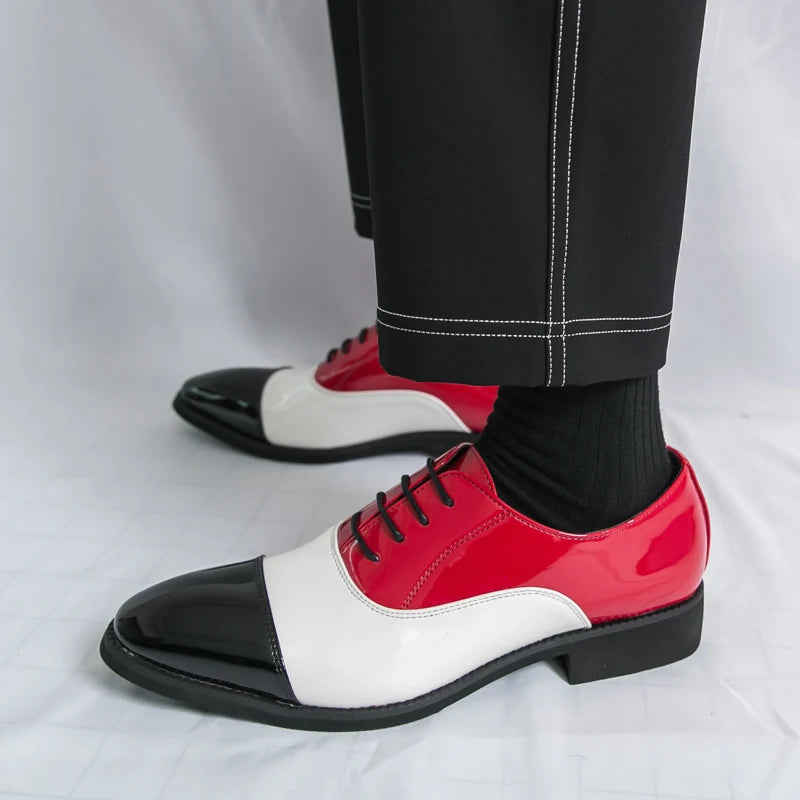 Men Leather Casual Oxford Shoes Retro Comfortable Platform 2026 New British Style Lace-Up Business Shoes Slip-on Outdoor Shoes