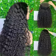 Deep Curly Bob Wigs 13X4 Transparent Lace Frontal Wigs Human Hair 200% Density 100% Human Hair Deep Wave Bob Wig For Black Women