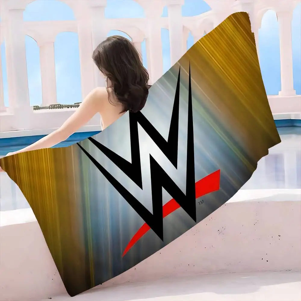W-WWE Wrestling Star Big Microfiber Beach Towels Quick Dry Towel Sand Beach Towels Pool Towel for Travel Swim Pool Yoga