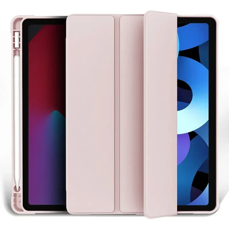 for iPad A16 11th 10.2 Pro 11 9.7 Air 11 10.9 10.5 Air 3 Smart Cover with Pencil Holder iPad 10th 9th 8th 7th 6th 5th Gen Fundas
