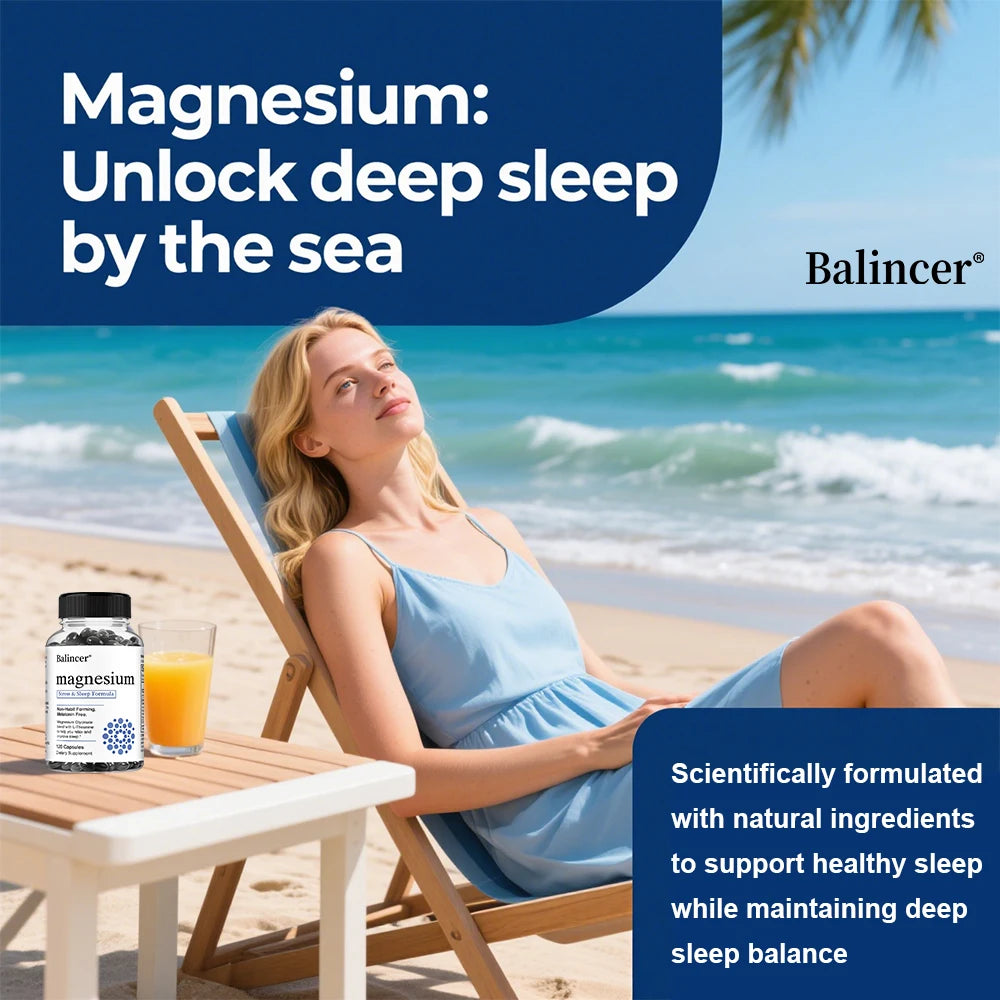 Magnesium Glycinate - Improve Cardiovascular Health, Reduce Stress, and Promote Healthy Sleep, Muscle Growth, Non-GMO