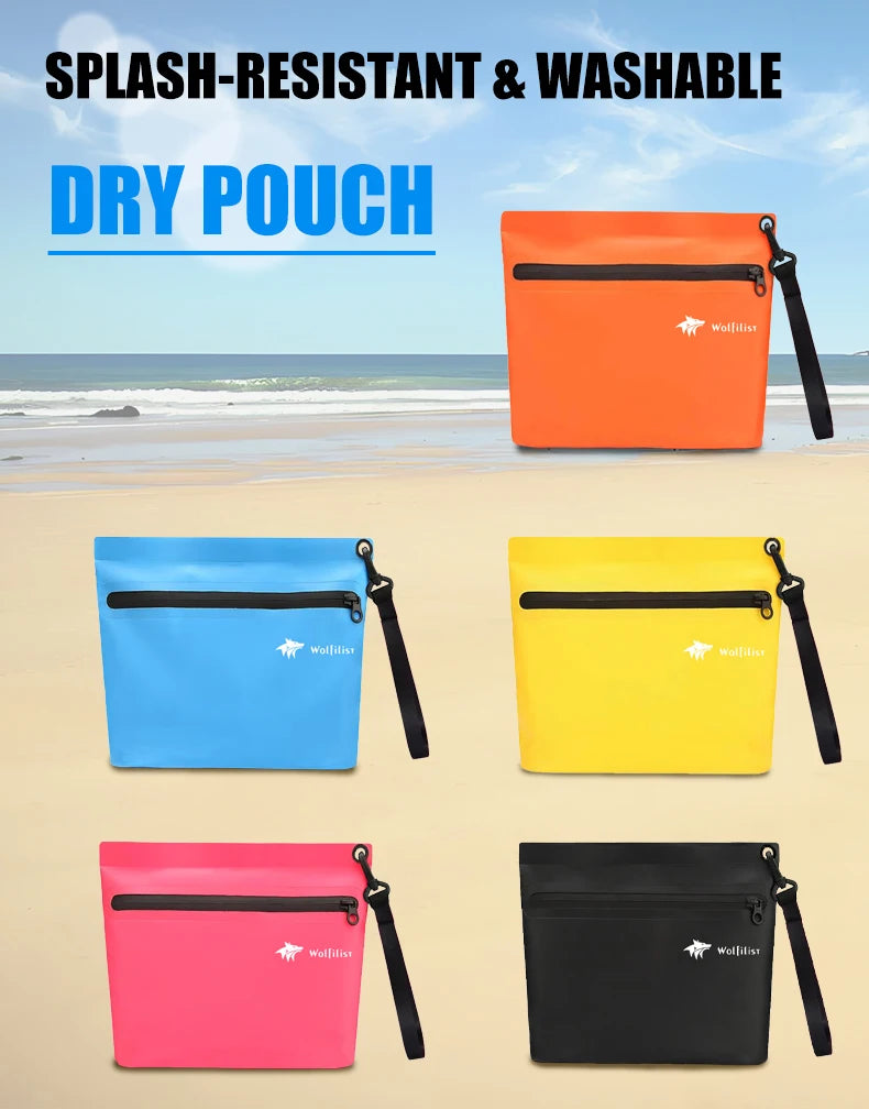 Waterproof Tote Dry Bags, PVC Multi-Functional Outdoor Handbags, Dry Pouch Splashproof Rip Resistant Easy to Clean