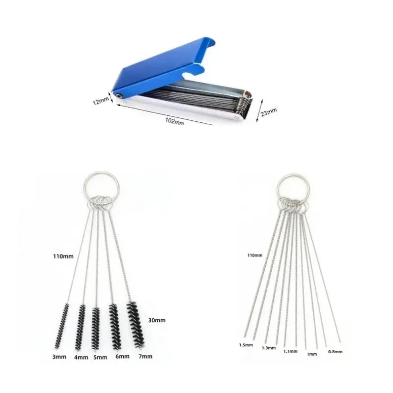 Cleaning Needles Brushes Carburetor Carbon Dirt Jet Remove for Automobile MotorcycleWelder Carb Chainsaw Cleaner Tools