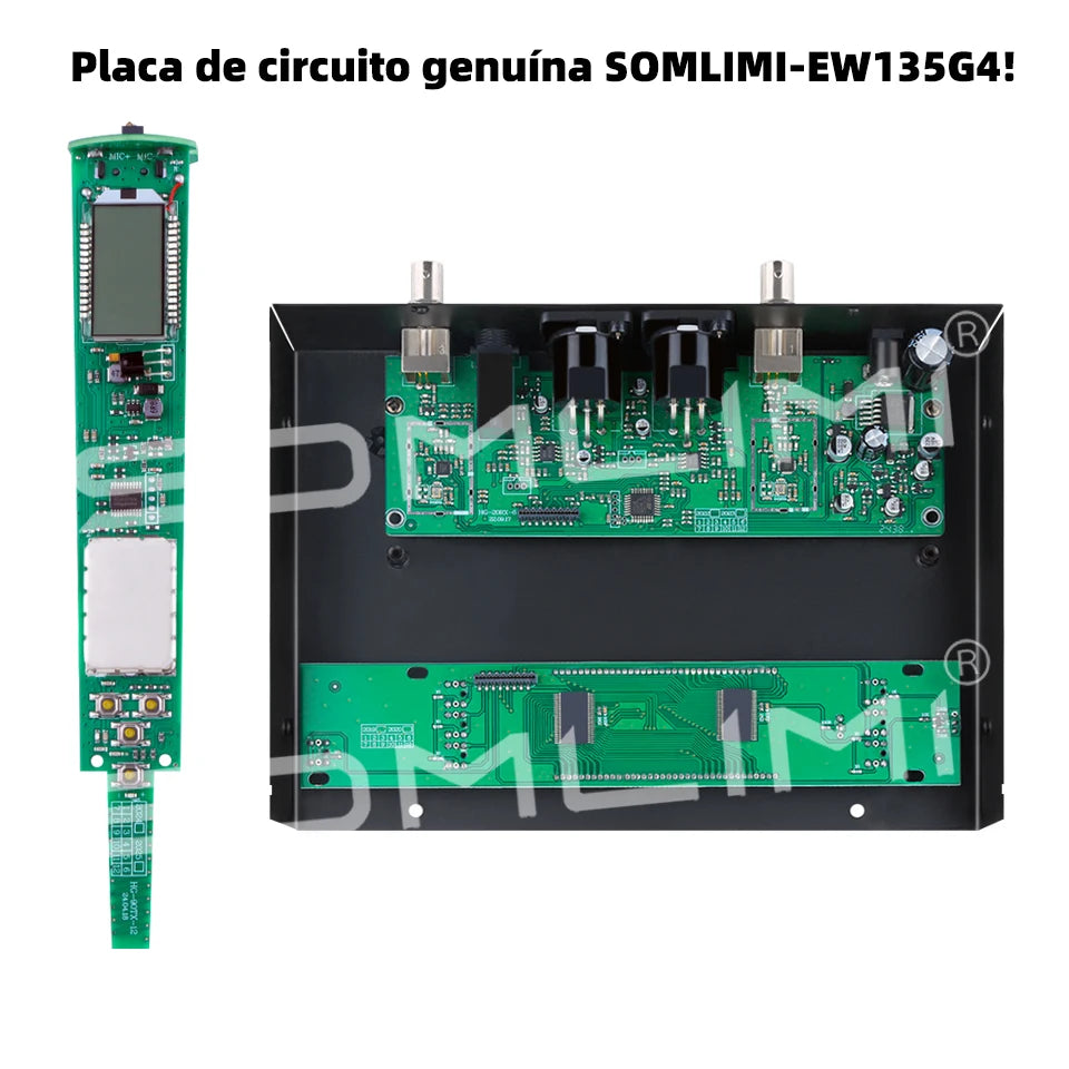 SOMLIMI EW135G4 UHF Dual Channels Profession Wireless Microphone System Stage Performance Dynamic Long Distance Metal Handheld