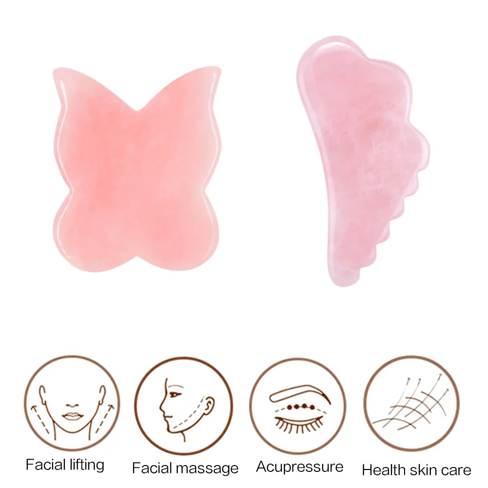 Gua Sha Facial Tools, Jade Gua Sha Massage Tool Comb Edge, Gua Sha Stones for Face, Body Muscle Relaxing Acupuncture Therapy