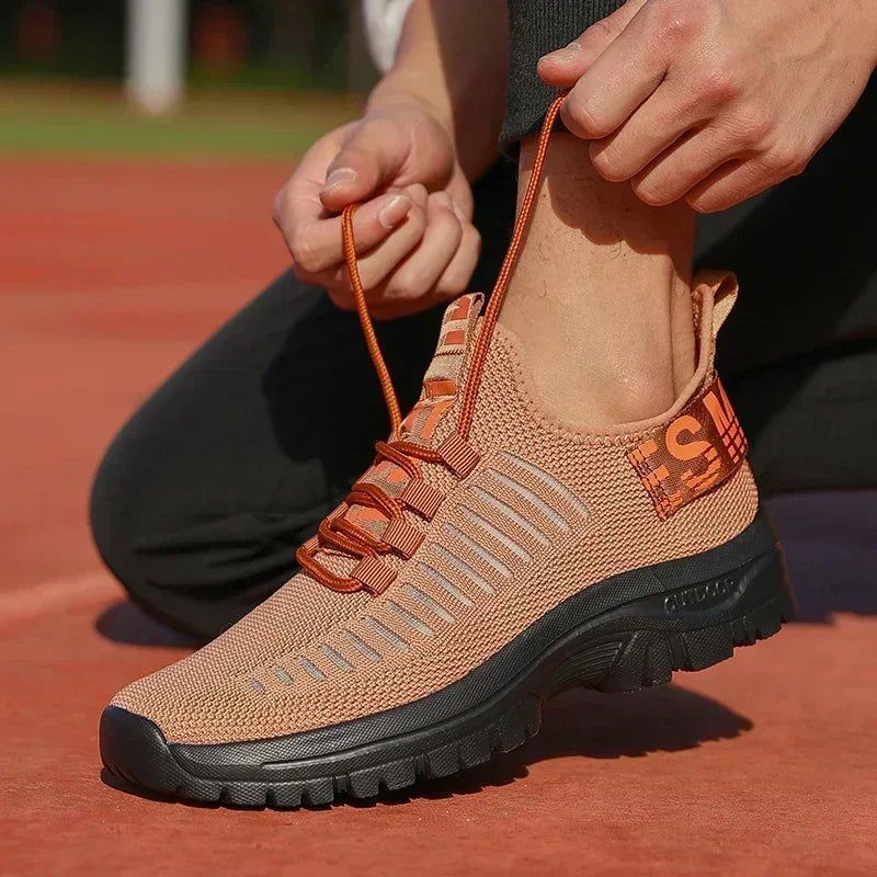 Men's Running Shoes Comfortable Correction Arch Support Breathable Mesh Straps Casual Shoes Gym Training Travel Sports Shoes