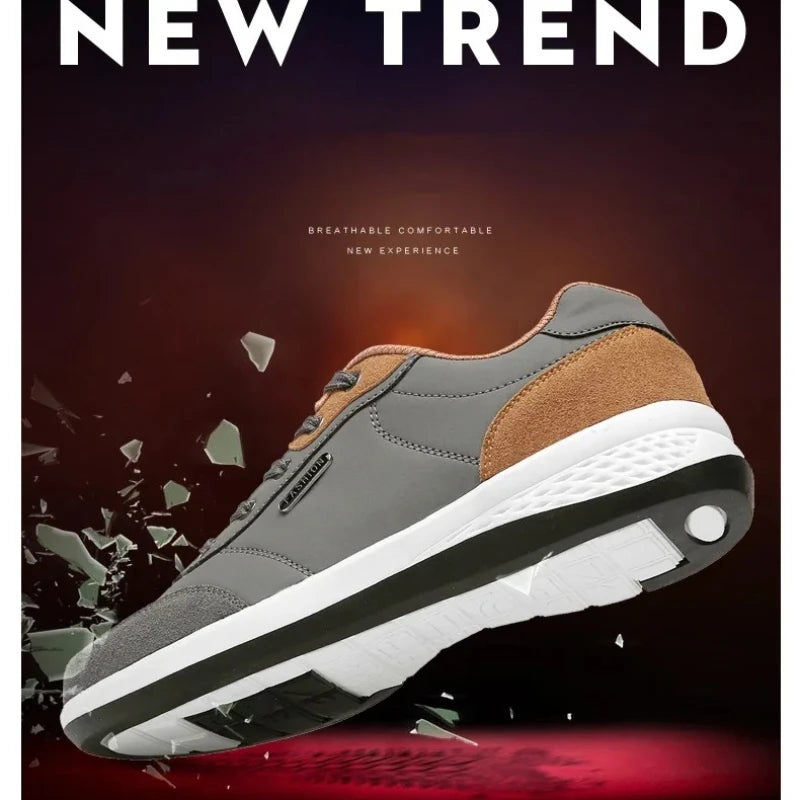 Men Shoes Sneakers PU Leather Trend Casual Shoes Breathable Leisure Male Sneakers Non-Slip Footwear Men Vulcanized  Zapatillas