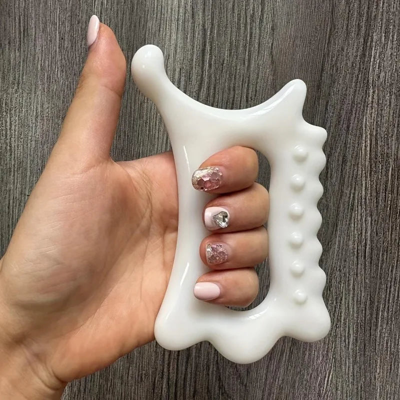 Ergonomic Versatile Handheld Gua Sha Board for Face & Body - Non-Ceramic, Gua Sha Massage Tool, Relaxation and Beauty Massager