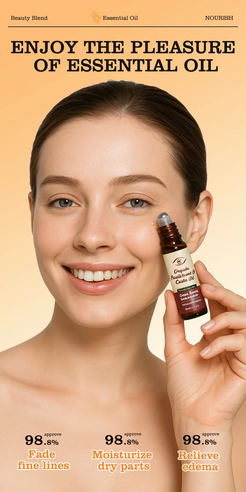 Castor Oil Eye Serum Anti-wrinkle Remove Dark Circles Eye Bags Anti-puffiness Lift Firm Moisturize Nourish Massage Eye Care 10ml