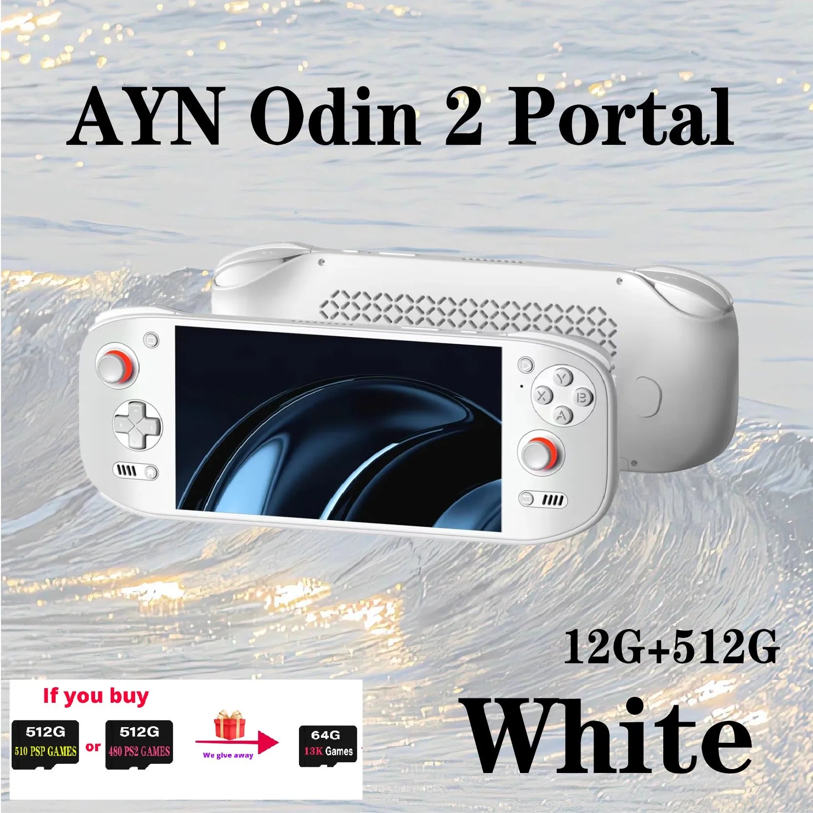 AYN Odin 2 Portal Handheld Game Console 7 Inch 120HZ Screen Android13 8000mAh 8Gen2 Open Source Portable Console PSP PS2 Gifts