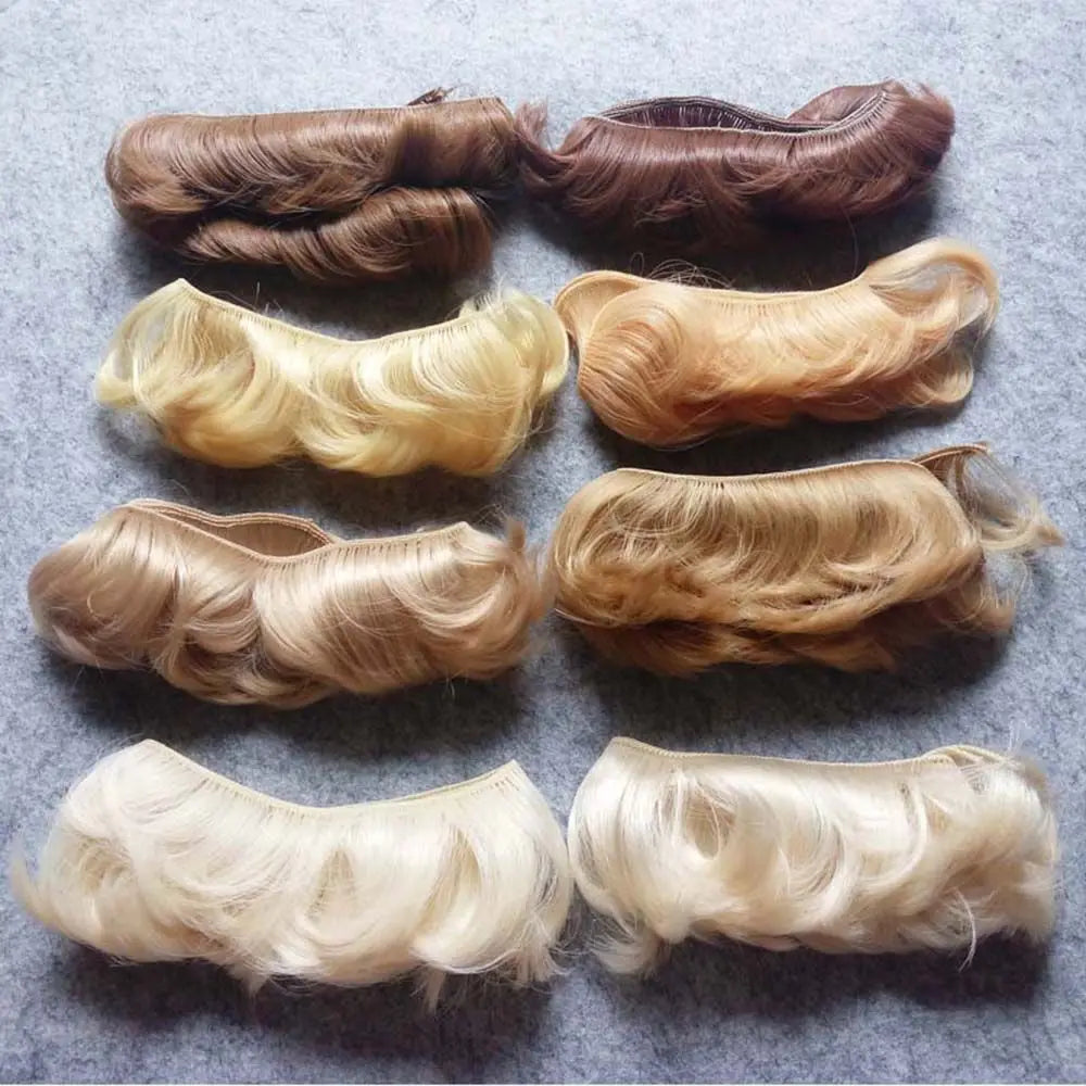 5CM Wigs 1/6 1/4 1/3 Mini Tresses Short Curly Wigs Toy Toupee Doll Fringe Hair Wigs Dolls Accessories Kids Gifts Accessories