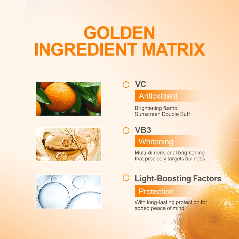 AUQUEST Vitamin C Face Cream Collagen Skin Whitening Dark Spots Removal Hyaluronic Acid Facial Skin Care Products