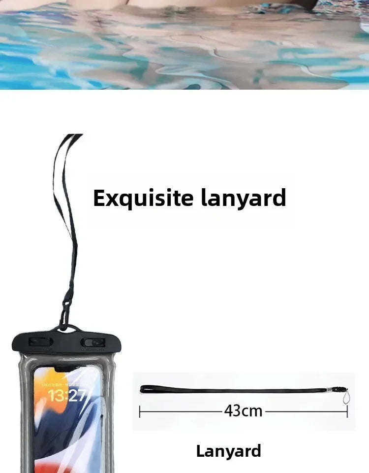 Floating Waterproof Phone Pouch Universal Water Resistant Phone Case Under 7.2 Inches Phone Dry Bag Essential for Water Sport