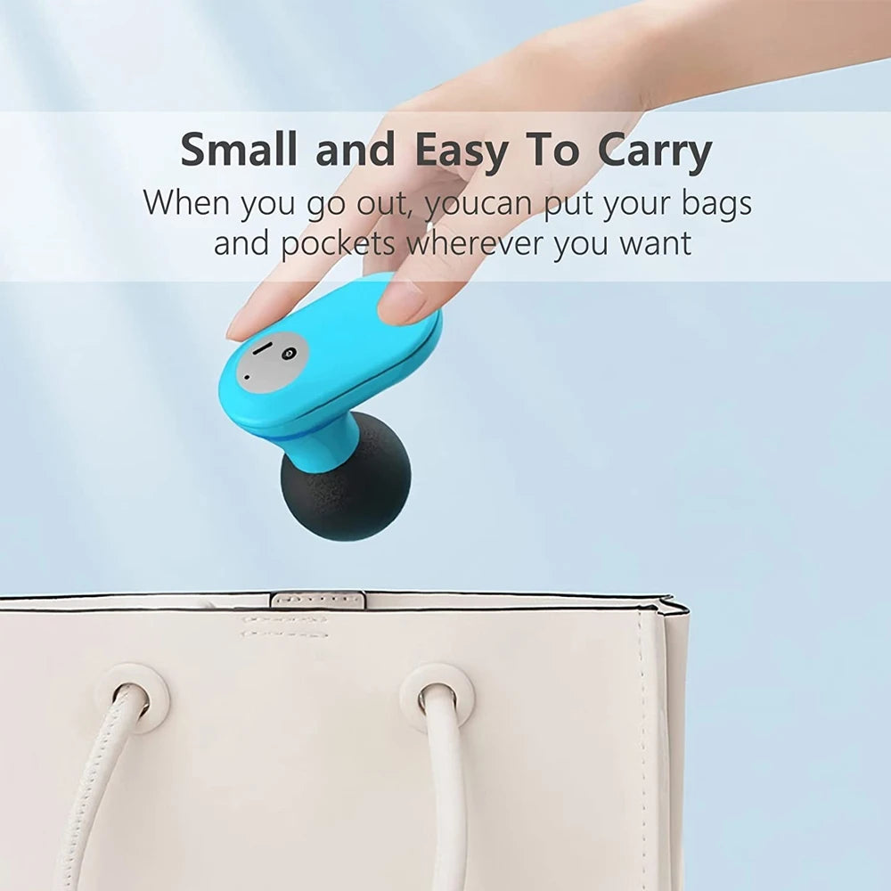 Mini Back Massager-Electric Handheld Massager with 6 Powerful Mode for Body Relieves Neck Shoulder Back Waist Leg Muscle Tension