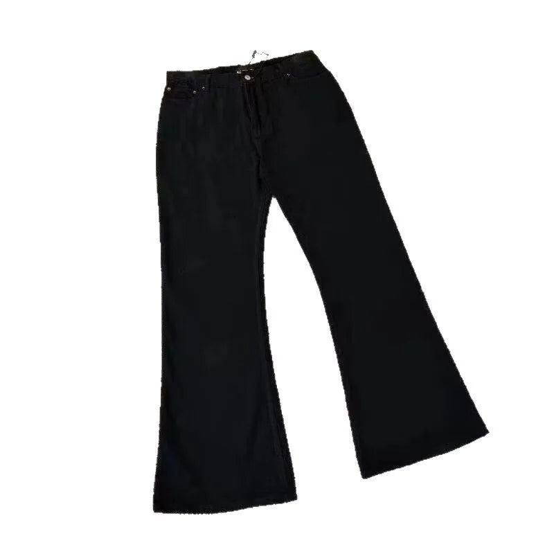 Korean Style Streetwear Slim-Fit Cleanfit Flared Jeans for Men Simple Trendy Vibe Casual Long Pants