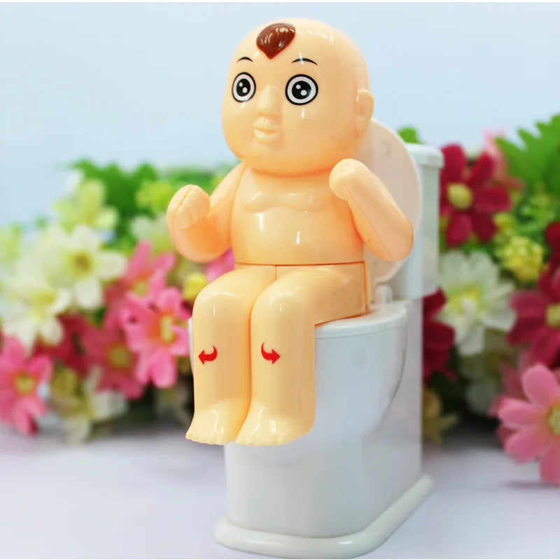 Adult Stress Reliever New Trick Water Spraying Toilet Toy Funny Water Jetting Toilet Doll for Children Play Game Prank Joke Gift