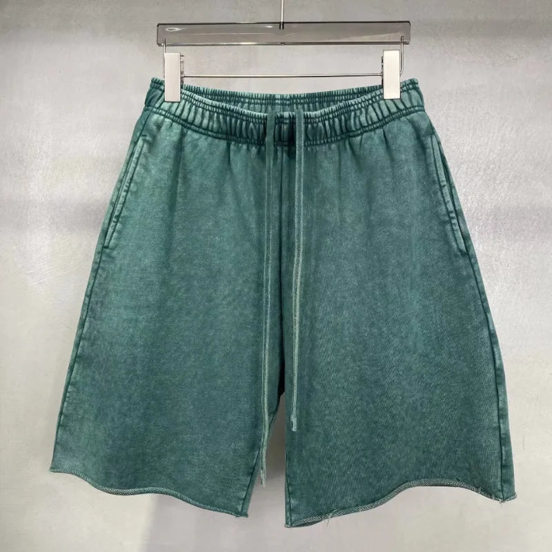 Vintage Washed Shorts For Men Casual Retro Women Baggy Pants Men's Clothing Summer Y2k Unisex Goth Streetwear Male Clothes