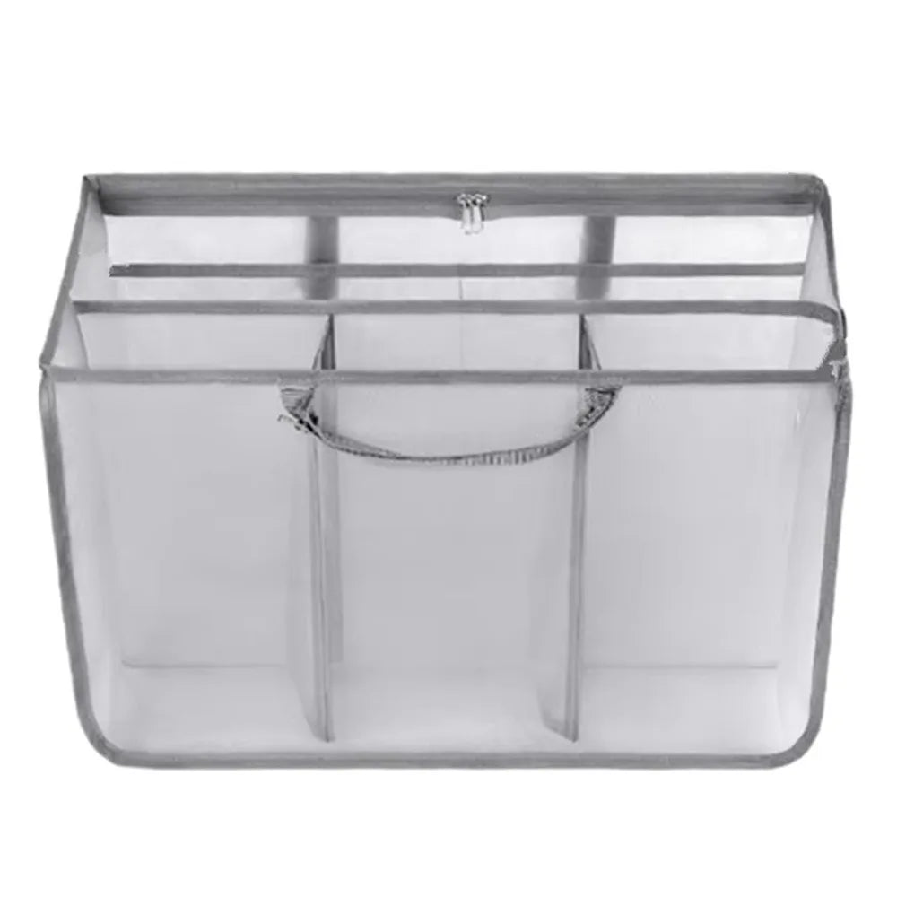 Sandproof Beach Tote Organizer Insert Handle Buckle Transparent Mesh Storage Bag Portable Breathable Insert Divider Pouch