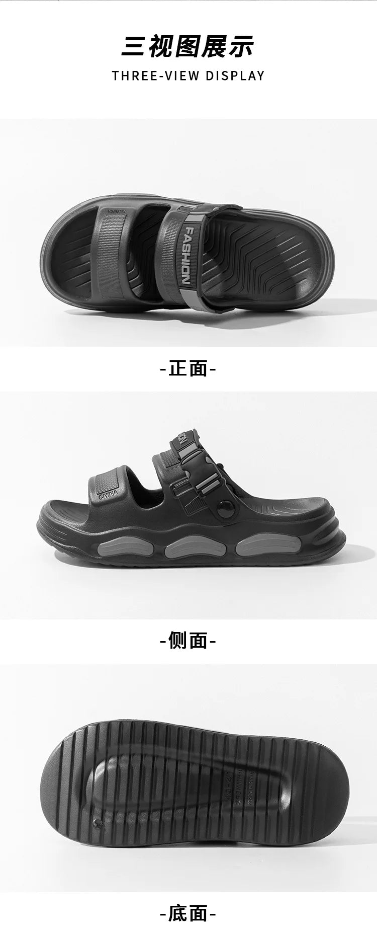 Men's Cloud Soft Thong Slippers Two-Way Wear Thick Bottom Waterproof Non-Slip Driving Comfortable Summer Sandals
