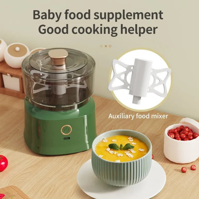 Mini Home Food Machine Baby Food Multi Functional Cooking Machine Meat Grinder Stirring Cooking Kitchen 350ML Wireless Charging