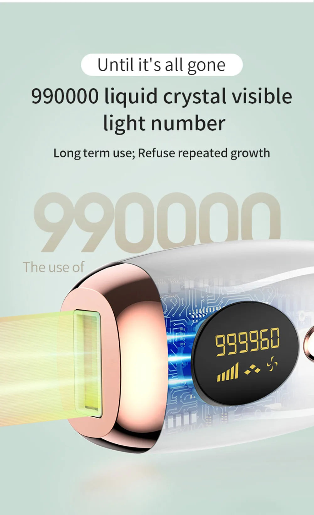 999999 Flashes Laser Epilator for Women Body Bikini Legs Armpit Arms Hair Removal Painless IPL Laser Permanent Electric Epilator