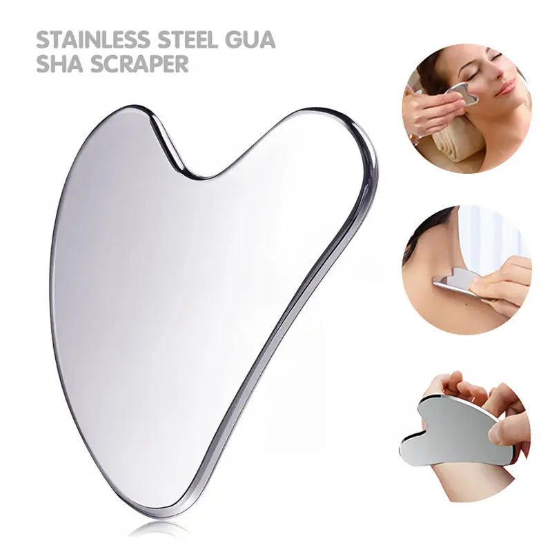 Gua Sha Board Guasha Massage For Face Stainless Steel Body Massager Facial Scraping Plate Guasha Scraper For Neck Back