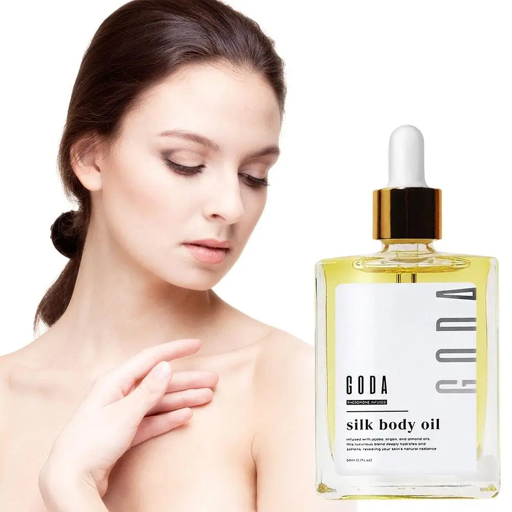 50ml GODA Silk Body Oil & Pheromone Fragrance Body Oil Smooth And Delicate Skin Deeply Nourishing And Moisturizing Long-Lasting