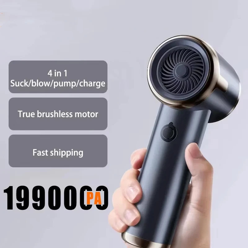 Portable Car Vacuum Cleaner 1990000pa Powerful Handheld Wireless Cleaning Machine For Home Appliance Car Cleaner