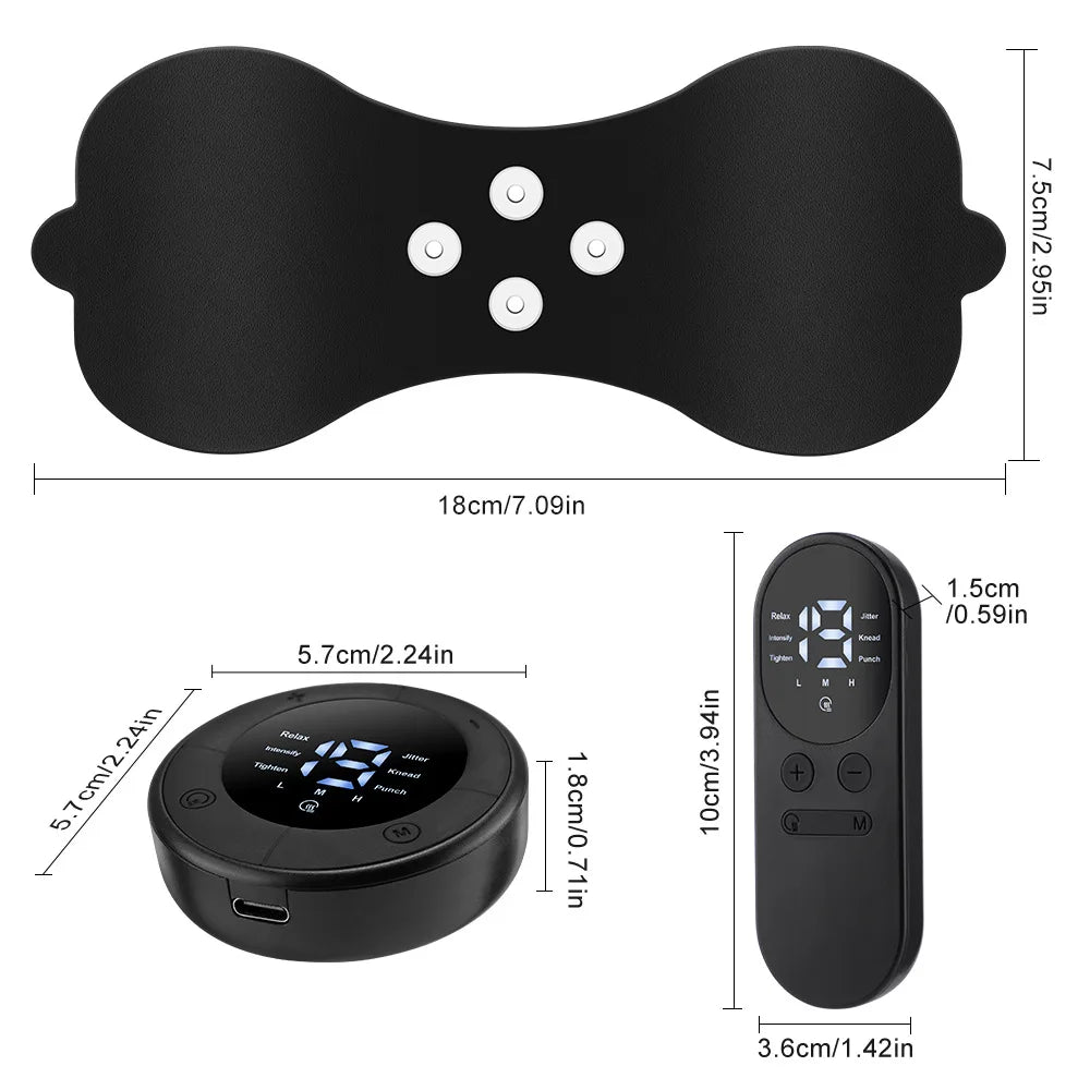 Multi functional full body universal heating massager EMS pulse digital display screen massager 6-speed 19 gear massage patch