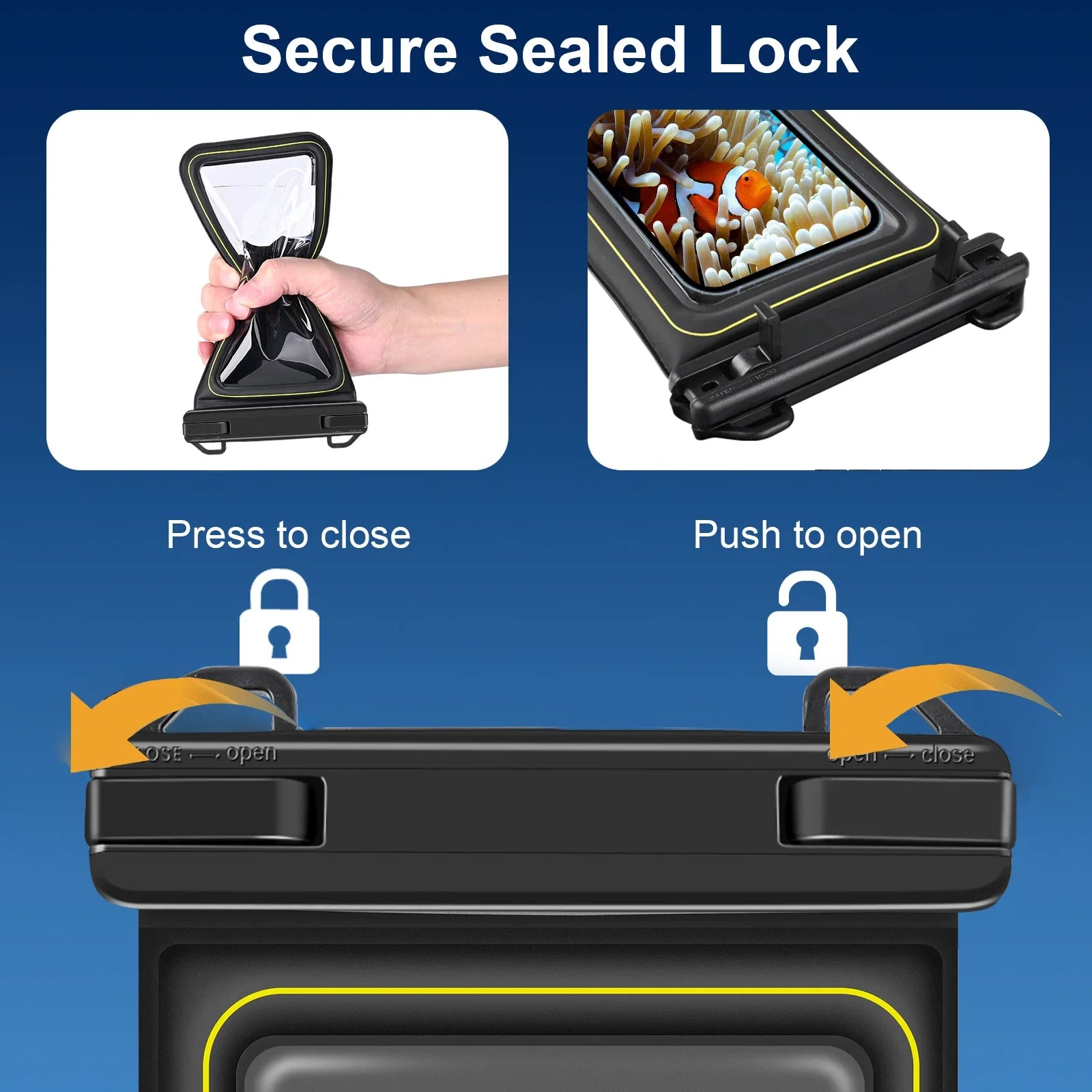 HAISSKY Waterproof Phone Bag for iPhone 16/15/14/13/12 pro Max/XR Universal Crossbody Swim Storage Pouch Case