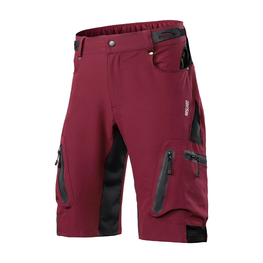 Baggy Shorts Cycling Biking Pants Breathable Sports Loose Fit Shorts Outdoor Casual Cycling Clothes with Zippered Pockets