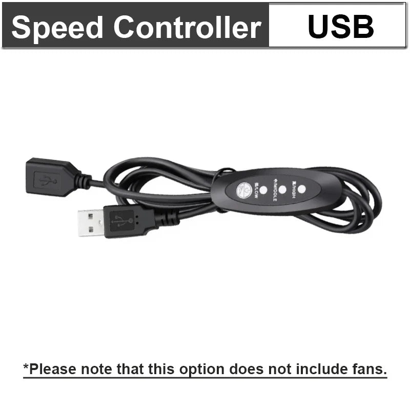 Gdstime 40mm 50mm DC 5V USB 60mm 70mm TV Box Cooling Fan 120mm 140mm Brushless AV Receiver Cooler w 2 in 1 USB Controller Cable
