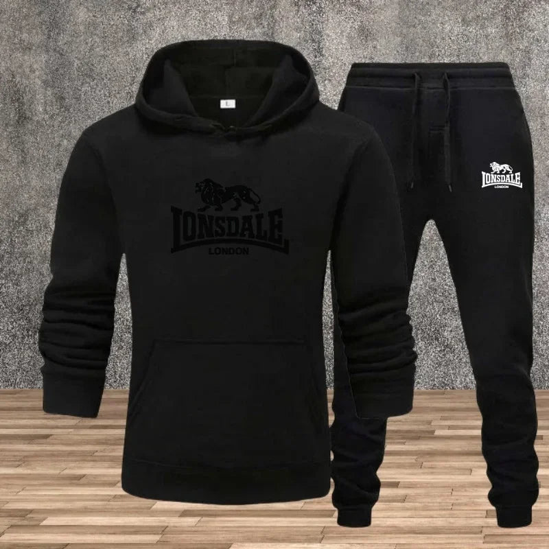 Men's Set Hooded Sweatshirts Sweatpants Autumn Winter Male Daily Casual Sports Jogger Suit 2026 Urban Fashion Hoodies Sportswear
